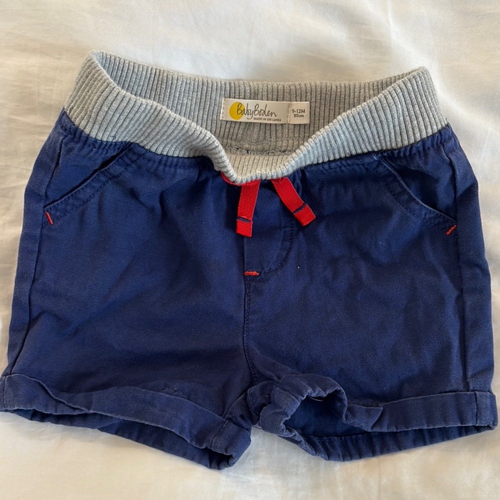 Baby Boden Navy Shorts, 9-12 months